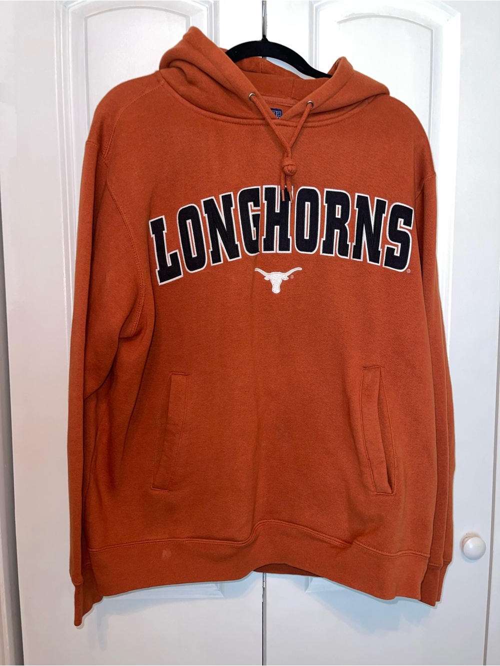 Champs Orange Pullover Hoodie with Navy Label